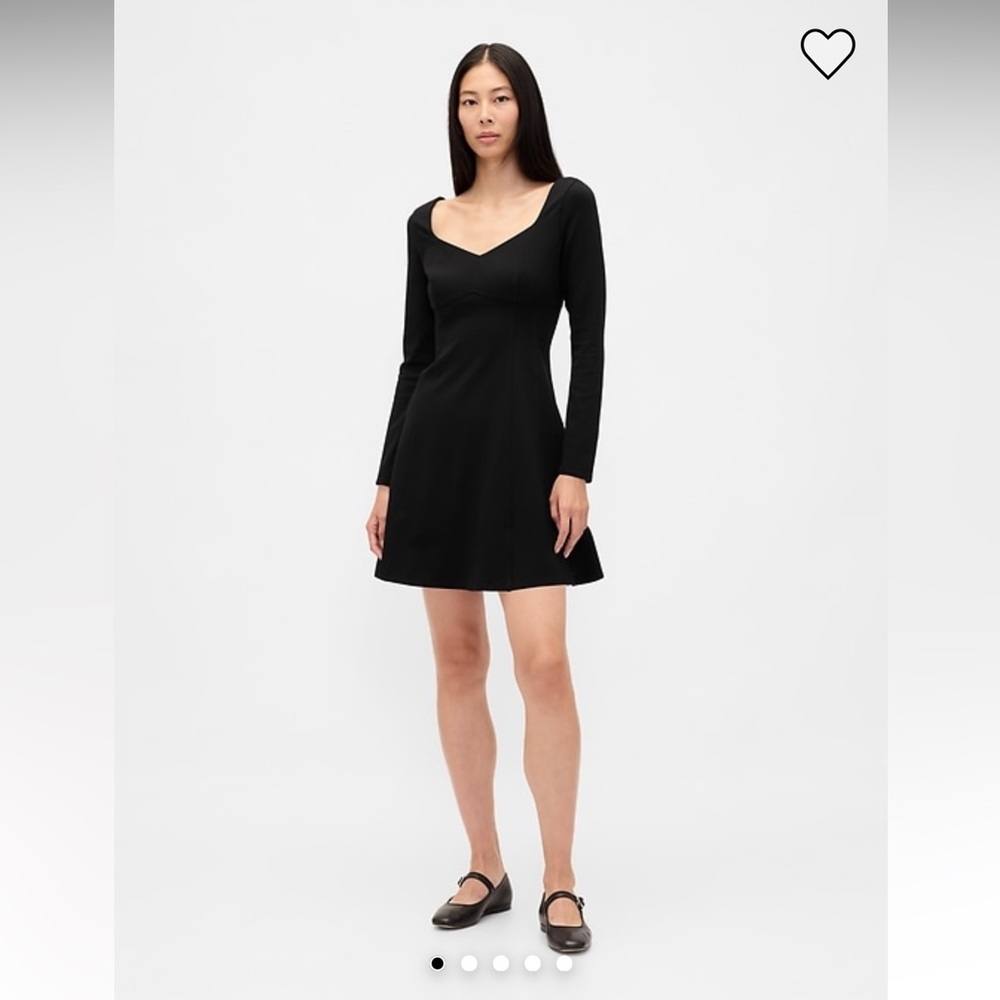 Gap - Double Knit Sweetheart Corset Mini Dress - Black - Size M